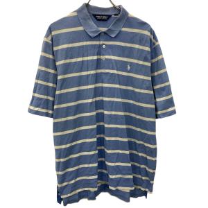 POLO GOLF 半袖 ロゴ ポロシャツ XL ライトブルー ポロ ゴルフ ラルフローレン ワンポイントロゴ 刺繍 古着卸 アメリカ仕入 a707-5250