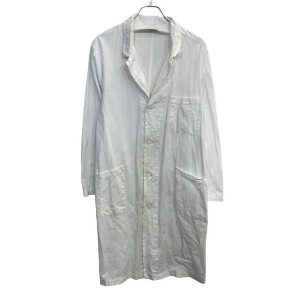 ショップコート 48 XL〜 ホワイト ボタン エンジニアコート ラボコート ビッグサイズ ワークウ...