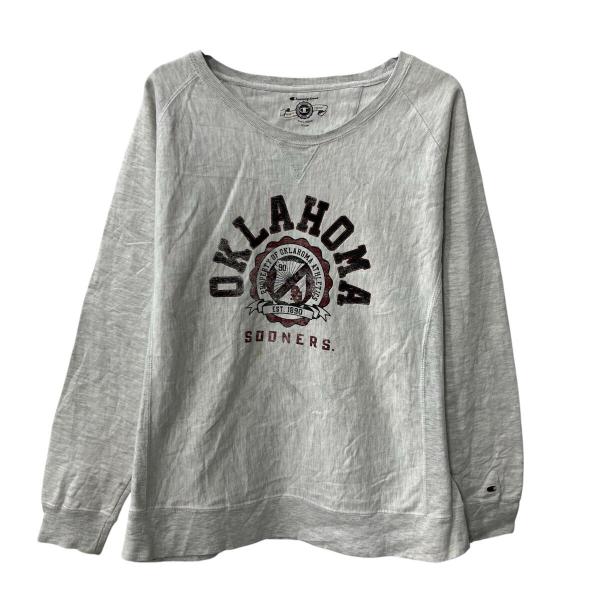 Champion プリントスウェット トレーナー 2XL グレー チャンピオン ラグラン リバースウ...