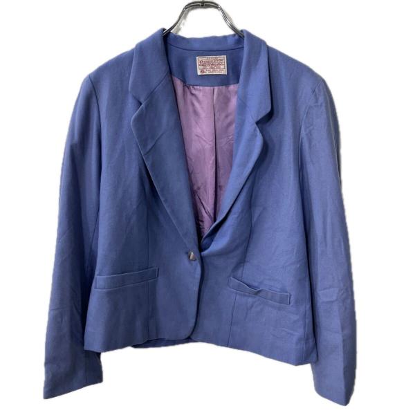 70s USA製 PENDLETON テーラードジャケット レディース L〜 ブルー系 ペンドルトン...