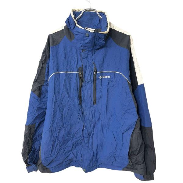 Columbia マウンテンジャケット XL ネイビー コロンビア ジップアップ スナップボタン ド...