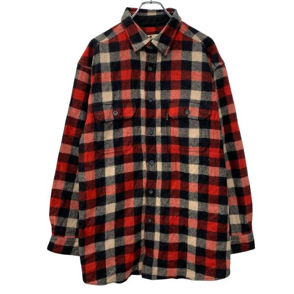 WOOLRICH 長袖 ネルシャツ XL レッド マルチカラー ウールリッチ バッファローチェック ...