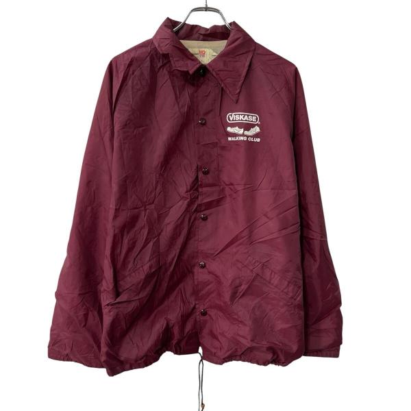 USA製 King Lovie PRO FIT コーチジャケット L ワインレッド スナップボタン ...