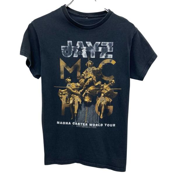 半袖 プリントTシャツ ブラック プルオーバー JAY-Z ジェイ・Z ヒップホップ ツアーT 両面...