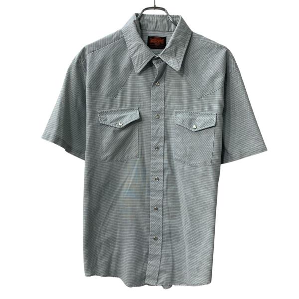 80s USA製 STIR-UPS 半袖 ウエスタンシャツ XL グレー スナップボタン 80年代 ...