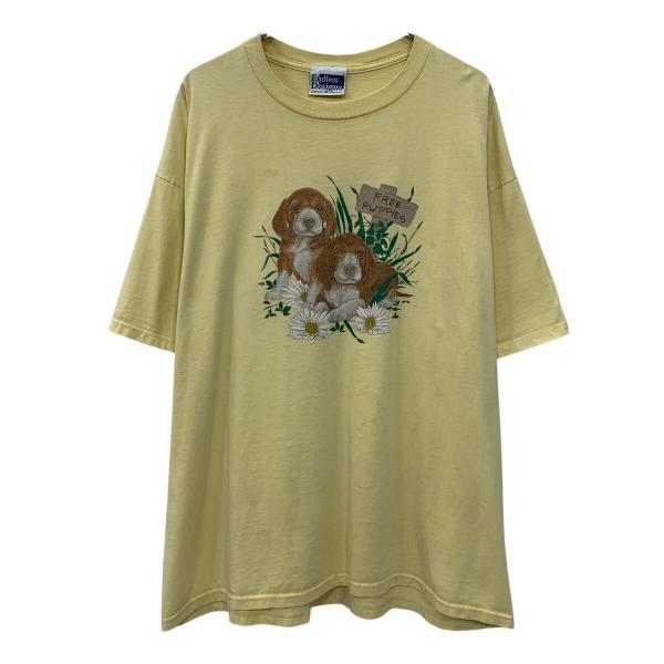 〜00s USA製 Endless Designs 半袖 アニマルTシャツ 2X イエロー エンドレ...