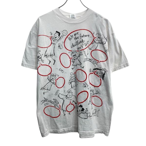 90s SILVER MOUNTAIN プリントＴシャツ XL ホワイト 90年代 両面プリント W...