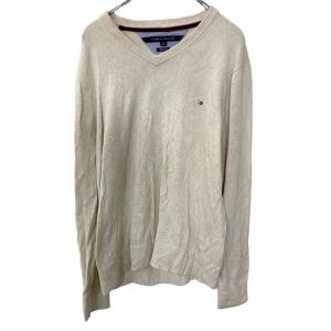 TOMMY HILFIGER ニット Lサイズ トミーヒルフィガー ホワイト 古着卸 アメリカ仕入 t2208-3439