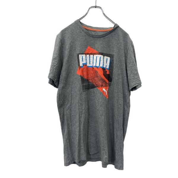 PUMA 半袖 ロゴ Tシャツ Lサイズ プーマ グレー 古着卸 アメリカ仕入 t2405-3093