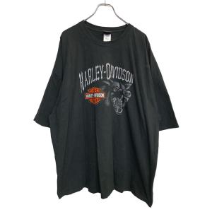 HARLEY-DAVIDSON 長袖 刺繍ロゴTシャツ 2XL ブラック ハーレー