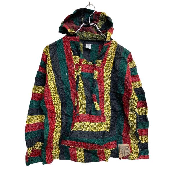 ART.MAZ メキシカンパーカー Sサイズ ラスタカラー アクリル メキシコ製 古着卸 アメリカ仕...