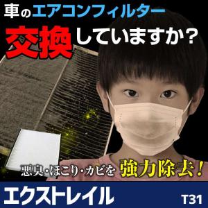 エアコンフィルター エクストレイル T31系 AY684/5-NS009 純正交換用 花粉対策に 日産 定形外郵便送料無料｜vs1