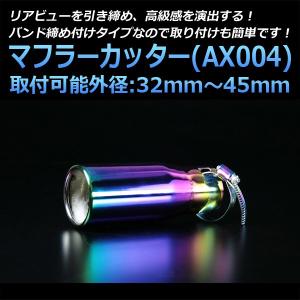 マフラーカッター プロボックス 2本出し シルバー AX381 汎用