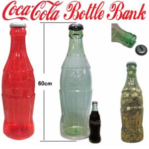 コカコーラ コンツァーボトル型 プラスチック コインバンク 60cm ジャンボサイズ 貯金箱 Coca-Cola コカ・コーラ グッズ｜vs66