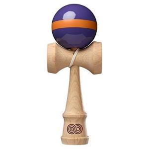 【送料無料】けん玉　KENDAMA USA　KZN703　KAIZEN 改善　ビーチウッド　シングルストライプ　グロス　パープル×オレンジ｜vsbigfield