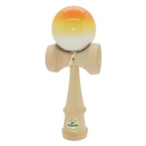 けん玉 MY-KENDAMA オリジナル MKG-08 Grad Luster 光沢塗装 グラデーション オレンジ＆イエロー＆ホワイト 自然木 標準の商品画像