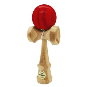 【送料無料(定形外発送)】けん玉　MY-KENDAMA　オリジナル　MKV-04　ClearColor Bamboo　バンブークリアカラー光沢塗装　赤色　レッド　竹　バンブー　標準｜vsbigfield