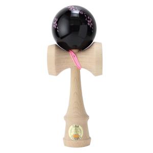 けん玉 日本けん玉協会認定 競技用けん玉 山形工房 大空 和シリーズ さくら黒色 ロゴ入り ブラック