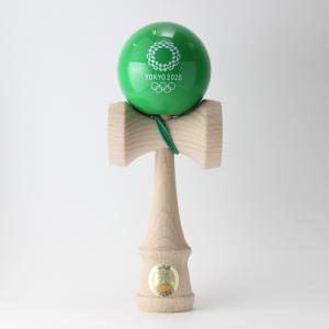 　けん玉　東京2020オリンピックエンブレム　KENDAMA　緑色　グリーン 定形外発送 送料無料 送料込み 