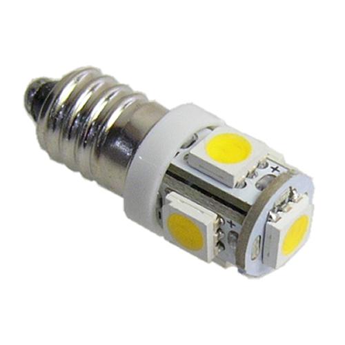 LED豆電球 DC12V 電球色 5LED 口金サイズE10 LEDライト