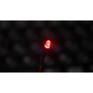 20cmリード線付きLED 3〜5V 赤色 3...の詳細画像2