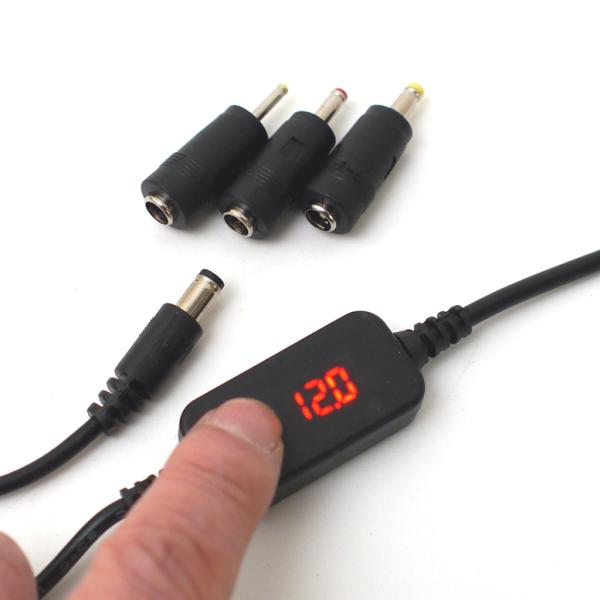 USBタイプC → DCプラグ（3種セット付属）5V〜20V PD急速充電ケーブル