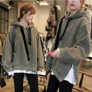 パーカー レディース 長袖 フード ロング丈 おしゃれ 大きめ スウェット 無地 秋冬 春