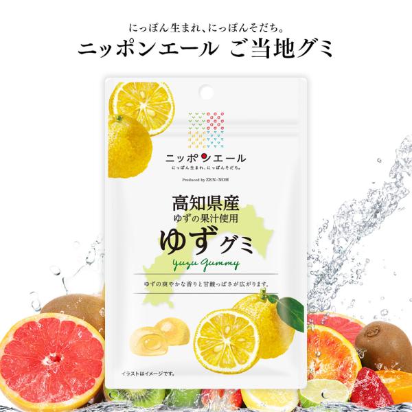 ご当地グミ ニッポンエール 高知県産 ゆずグミ ご当地 お菓子 グルメ お土産 名産 果実グミ 全国...