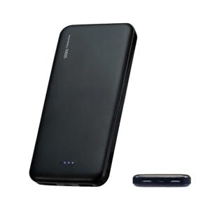 モバイルバッテリー 充電器 大容量 10000mAh 2台同時充電 軽量 小型 薄型 スマホ [ RIC-STYLE スマートバッテリー Large ブラック 2ポート ] 保護回路機能｜vt-web