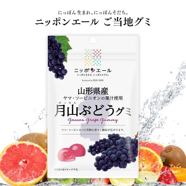 ご当地グミ 全農 ニッポンエール 山形県産 月山ぶどうグミ ご当地 お菓子 グルメ お土産 名産 果...