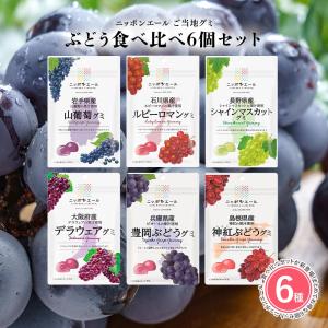 【ぶどうグミ 6種類セット】全国農協食品 ニッポンエール ご当地グミ ご当地 お菓子 グルメ お土産 名産 果実グミ アソート 爆買