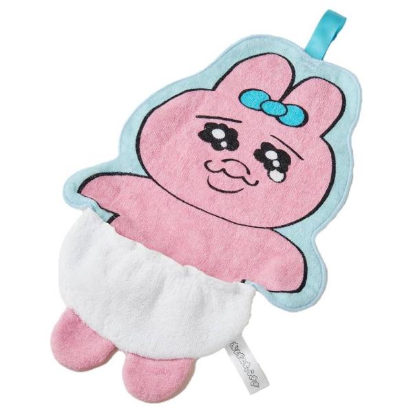 おぱんちゅうさぎ ループ付ダイカットタオル