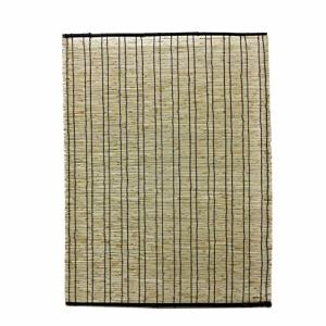 水勘製簾所 こだわり 天津 すだれ 厳選天然葦 ナチュラル 約幅88×長さ180cm 天然黒丸竹を使用し 編糸を2列24本で配置した 高耐久すだれ