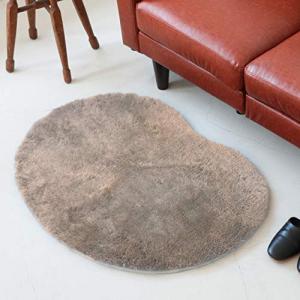 リファニ シャギーラグ ペコラ ビーンズ S 90cm×65cm 玄関マット トイレマット マイクロファイバー 洗えるラグ