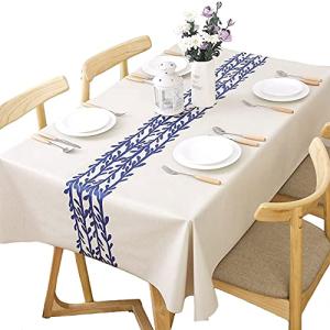 remecle テーブルクロス テーブルカバー 撥水 PVC 北欧 137cm x 185cmずれにくい 汚れ防止 手入れ簡単 ダイニングテーブル 長方形 clothバイン