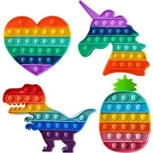 ストレス解消玩具スクイーズグッズプッシュポップ幼児知育子供大人兼用 人気な減圧バブルボードゲームおもちゃ 4点セット
