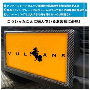 カーボン調 ライセンス ナンバーフレーム ナン...の詳細画像2