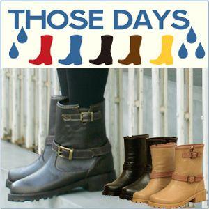 Those days レディース レインブーツ エンジニア 女性用長靴 雨具 長ぐつ