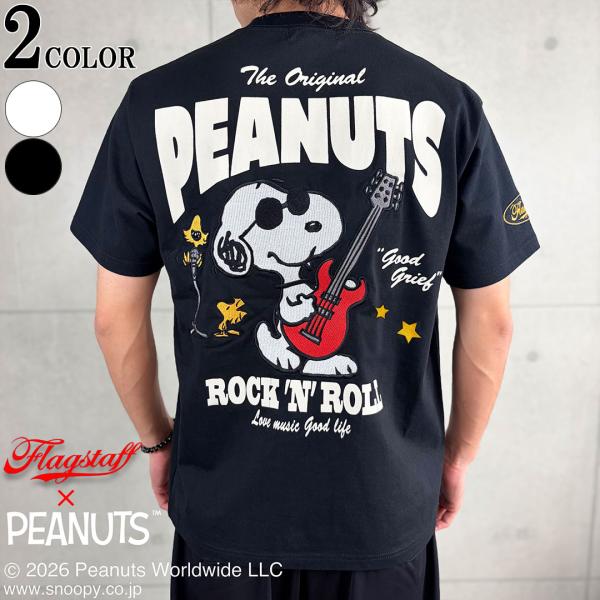 SNOOPY×Flag Staff PEANUTS ROCK‘N’ROLL TEE フラッグスタッフ...