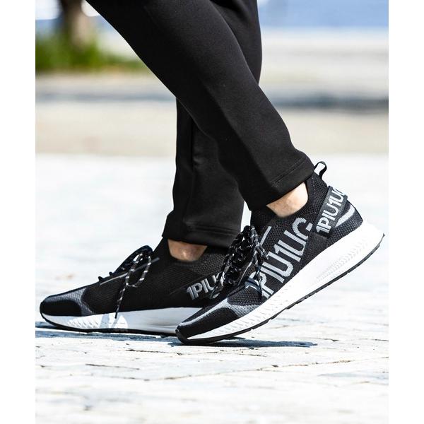 1PIU1UGUALE3 RELAX メッシュ生地 ロゴ スニーカー USX-25010 ホワイト ...