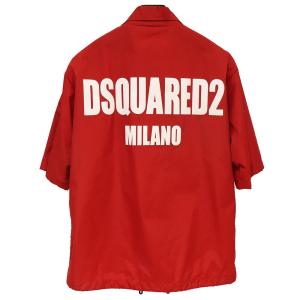 DSQUARED2 メンズ アウター オーバーサイズ 5分袖 ナイロン ロゴ コーチ ジャケット ブルゾン ジャンパー 46 M｜w-class