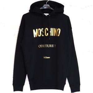 モスキーノ MOSCHINO MO GOLD LOGO HOODIE ロゴ メンズ トップス スウェット フード プルオーバー 48 L｜w-class