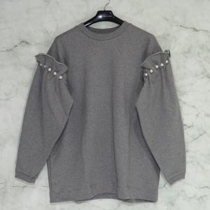 MOTHER OF PEARL/ JERSEY SWEATER WITH PEARL SHOULDER マザーオブパール トレーナー｜w-class