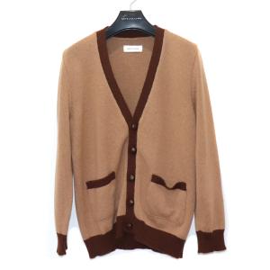 21AW ERNEST W. BAKER COLOR BLOCK CARDIGAN アーネストダブルベーカー メンズ ウール アルパカ ニット カーディガン 48 50 茶 FW21KN46LC48｜w-class