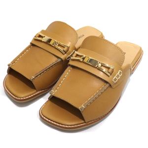 FUMIE TANAKA bit loafer sandal フミエタナカ レディース シューズ レザー ビット ローファー サンダル 36 38 ベージュ F21S-67｜w-class