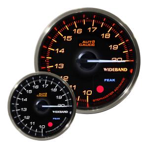 AUTOGAUGE 広帯域空燃比計 日本製モーター 52mm 2色バックライト/ワーニング付