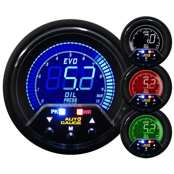 AUTOGAUGE オートゲージ 油圧計 60mm 60Φ 4色バックライト 456シリーズ 日本製...