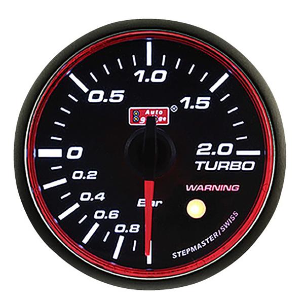 AUTOGAUGE オートゲージ RSMシリーズ ブースト計 メーター径52mm スイス製ステップモ...