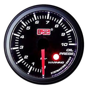 AUTOGAUGE オートゲージ SMシリーズ 黒 油圧計 メーター径52mm スイス製ステップモーター 追加メーター 後付け 車 ホワイトLED WEIMALL｜w-class