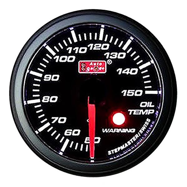 オートゲージ 油温計 52mm スイス製ステップモーター スモークフェイス 追加メーター 後付け 車...